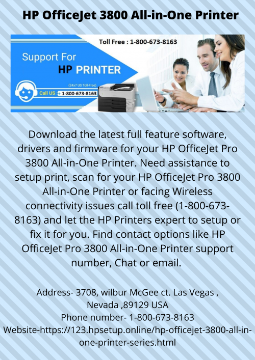 HP Officejet pro 3800 printer helpline number