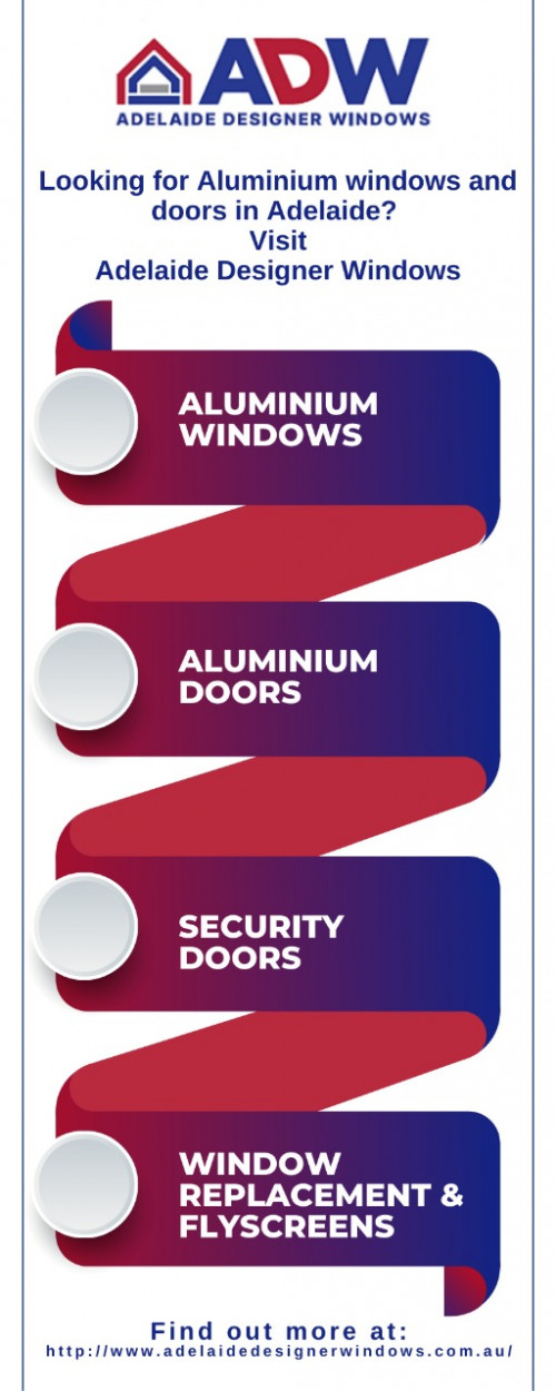 Aluminium Windows & Doors Adelaide - Adelaide Designer Windows & Doors offers high quality Aluminium Windows & Doors in Adelaide. Call us today for your free measure and quote.


http://www.adelaidedesignerwindows.com.au/